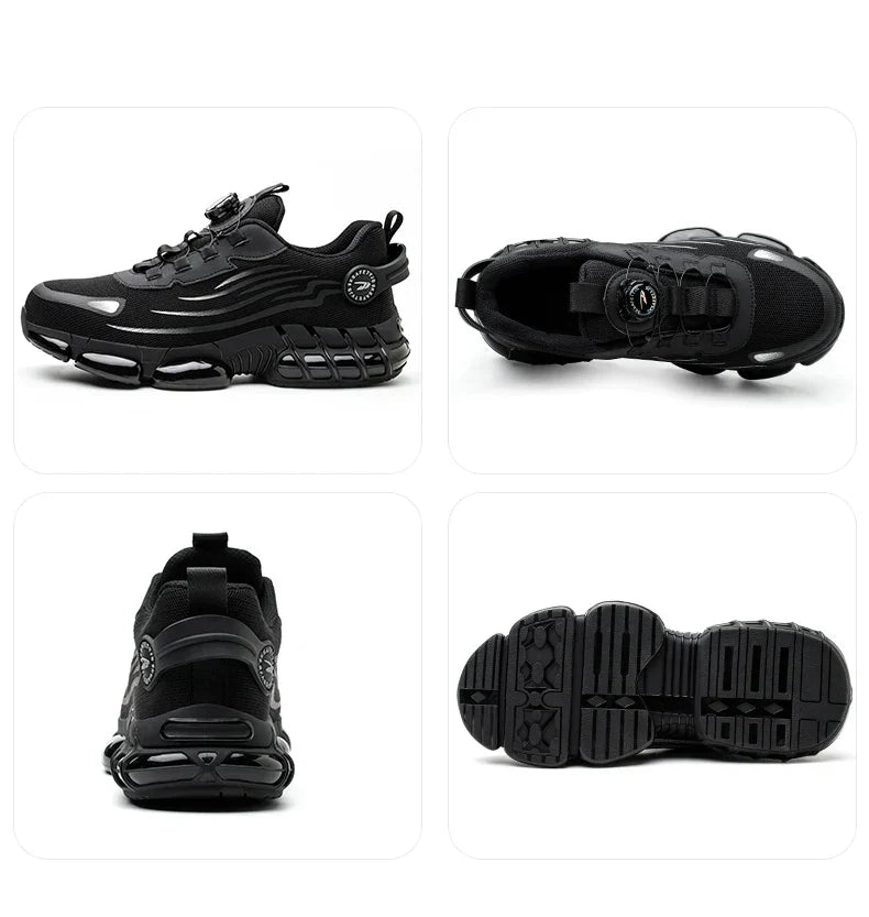 New Rotating Button Safety Shoes S3 Anti-smash Anti-puncture Work Shoes