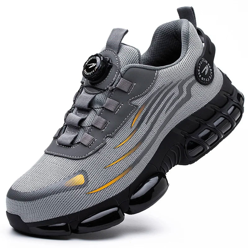 New Rotating Button Safety Shoes S3 Anti-smash Anti-puncture Work Shoes